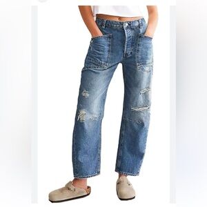 High Rise Blue Jeans